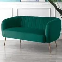 Matilda 2-Seater Sofa - Green, Velvet