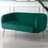 Matilda 2-Seater Sofa - Green, Velvet