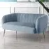 Matilda 2-Seater Sofa - Light Blue, Velvet