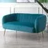 Matilda 2-Seater Sofa - Teal, Velvet