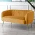 Matilda 2-Seater Sofa - Yellow, Velvet