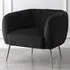 Matilda Accent Chair - Black, Velvet