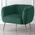 Matilda Accent Chair - Green, Velvet