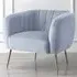 Matilda Accent Chair - Light Blue, Velvet