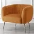 Matilda Accent Chair - Orange, Velvet