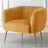 Matilda Accent Chair - Yellow, Velvet