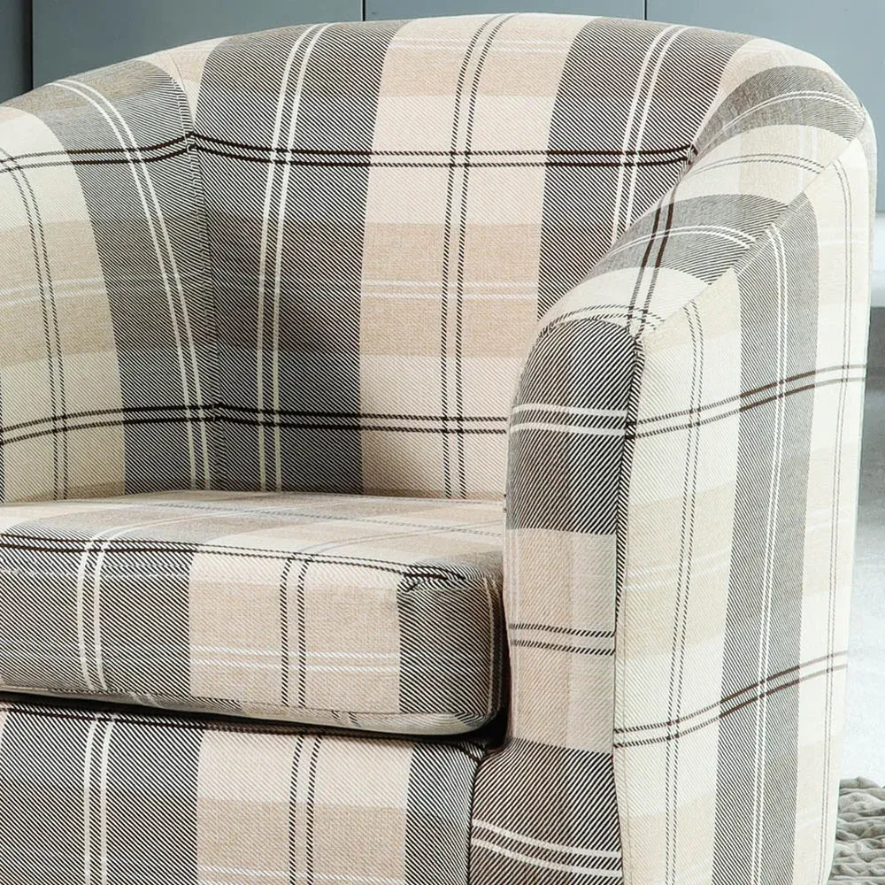 Medford Tub Chair with Removable Cushion - Beige