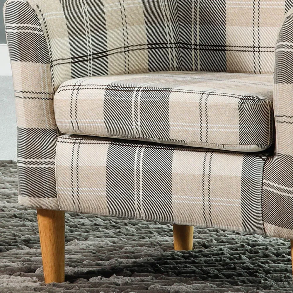 Medford Tub Chair with Removable Cushion - Beige