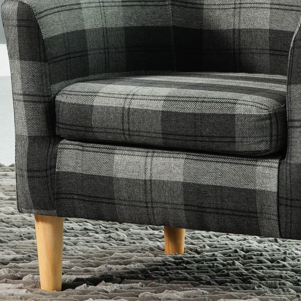 Medford Tub Chair with Removable Cushion - Grey