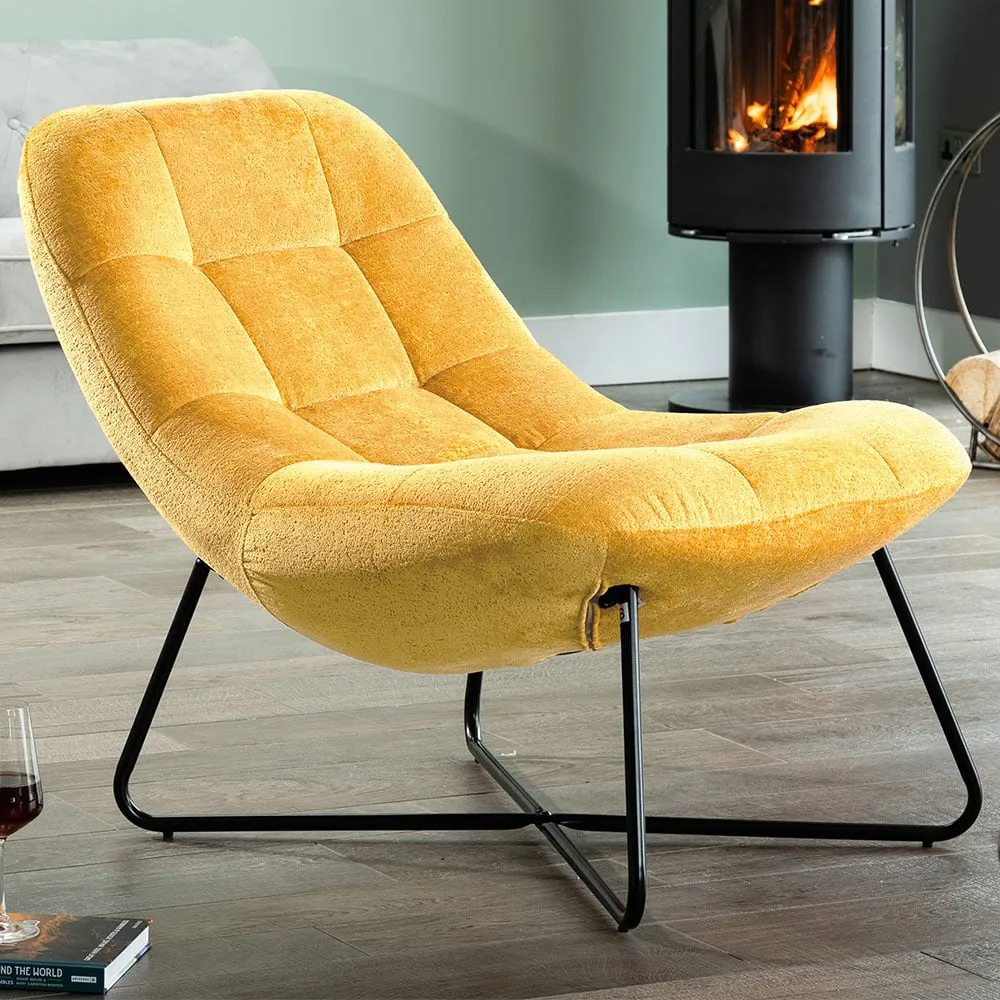 Merced Accent Chair - Mustard, Boucle image
