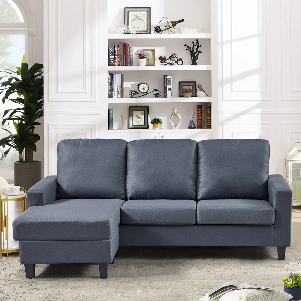 Modbury 3-Seater Reversible Corner Sofa - Dark Grey