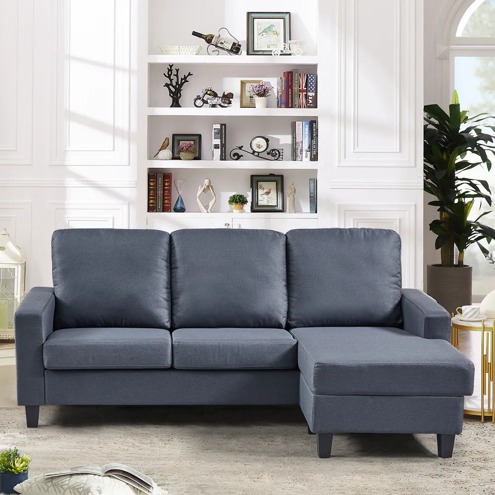 Modbury 3-Seater Reversible Corner Sofa - Dark Grey