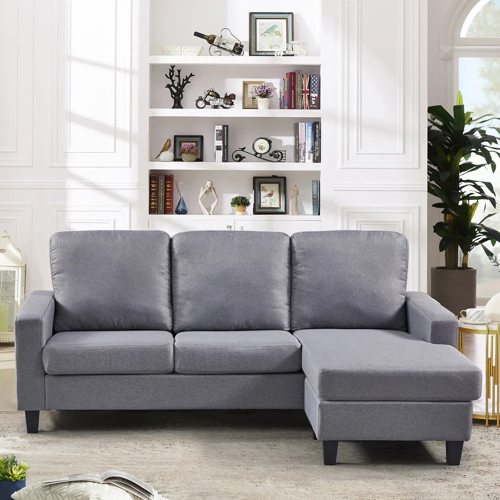 Modbury 3-Seater Reversible Corner Sofa - Light Grey