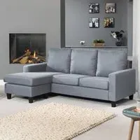 Modbury 3-Seater Reversible Corner Sofa - Light Grey