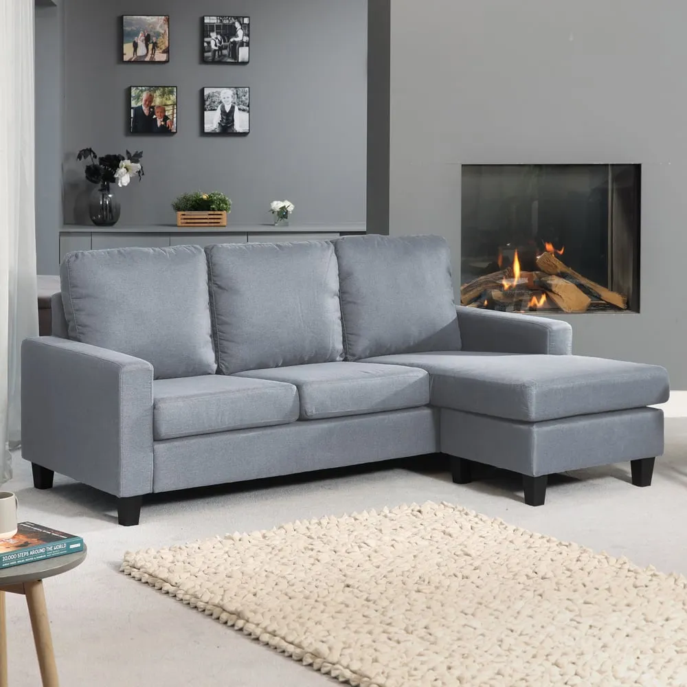 Modbury 3-Seater Reversible Corner Sofa - Light Grey