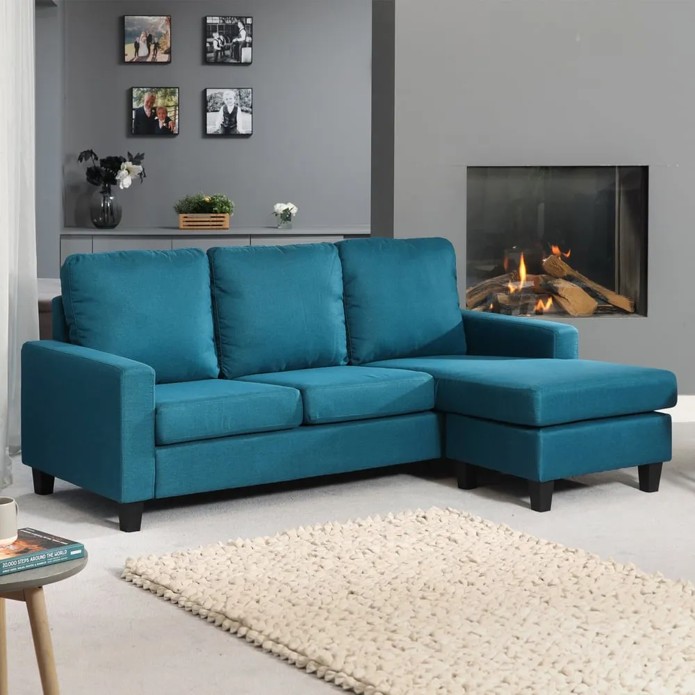 Modbury 3-Seater Reversible Corner Sofa - Teal