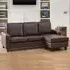 Modena 3-Seater Reversible Corner Sofa - Brown, Bonded Leather