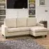Modena 3-Seater Reversible Corner Sofa - Cream, Bonded Leather