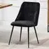Morandi Set of 2 Dining Chairs - Black, Velvet