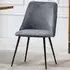 Morandi Set of 2 Dining Chairs - Grey, Velvet