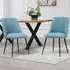 Morandi Set of 2 Dining Chairs - Teal, Fabric