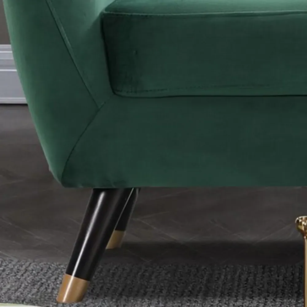 Morgan 2-Seater Sofa - Green, Velvet