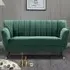 Morgan 2-Seater Sofa - Green, Velvet