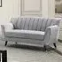 Morgan 2-Seater Sofa - Grey, Velvet