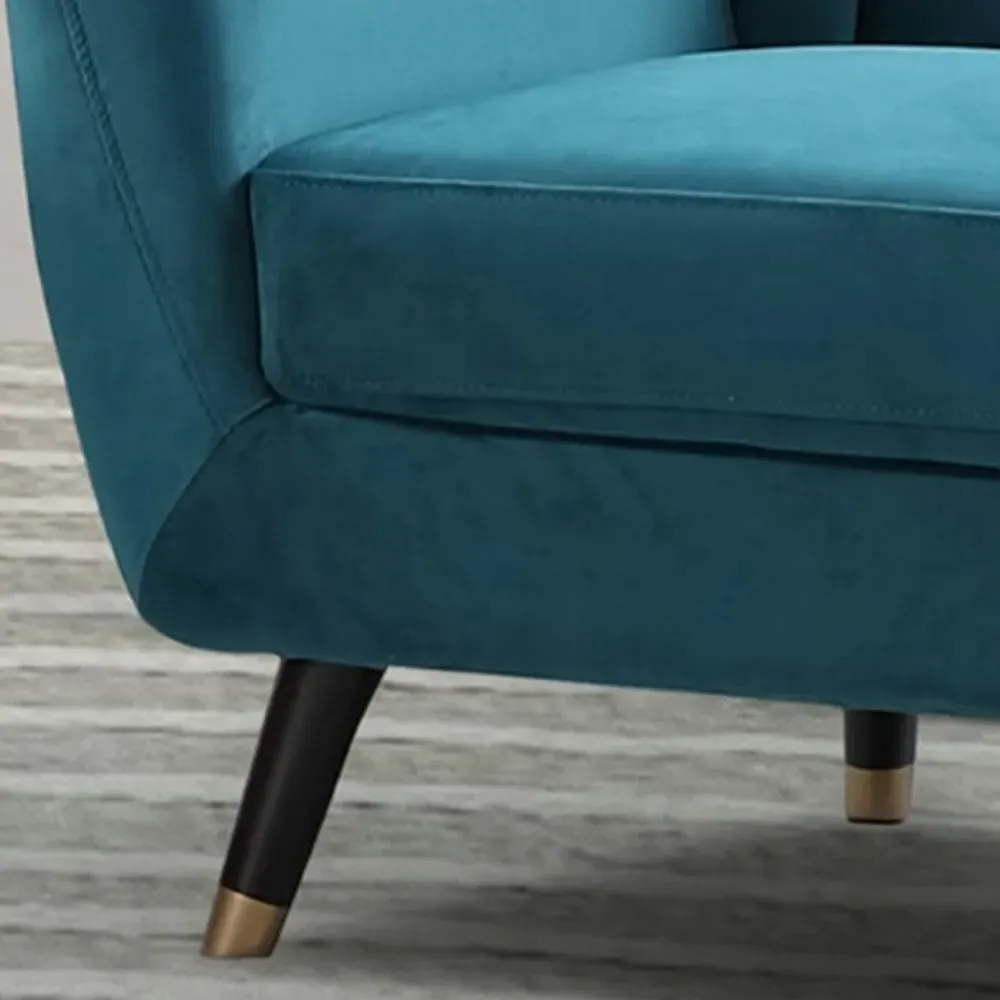 Morgan 2-Seater Sofa - Teal, Velvet