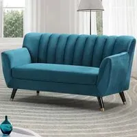Morgan 2-Seater Sofa - Teal, Velvet