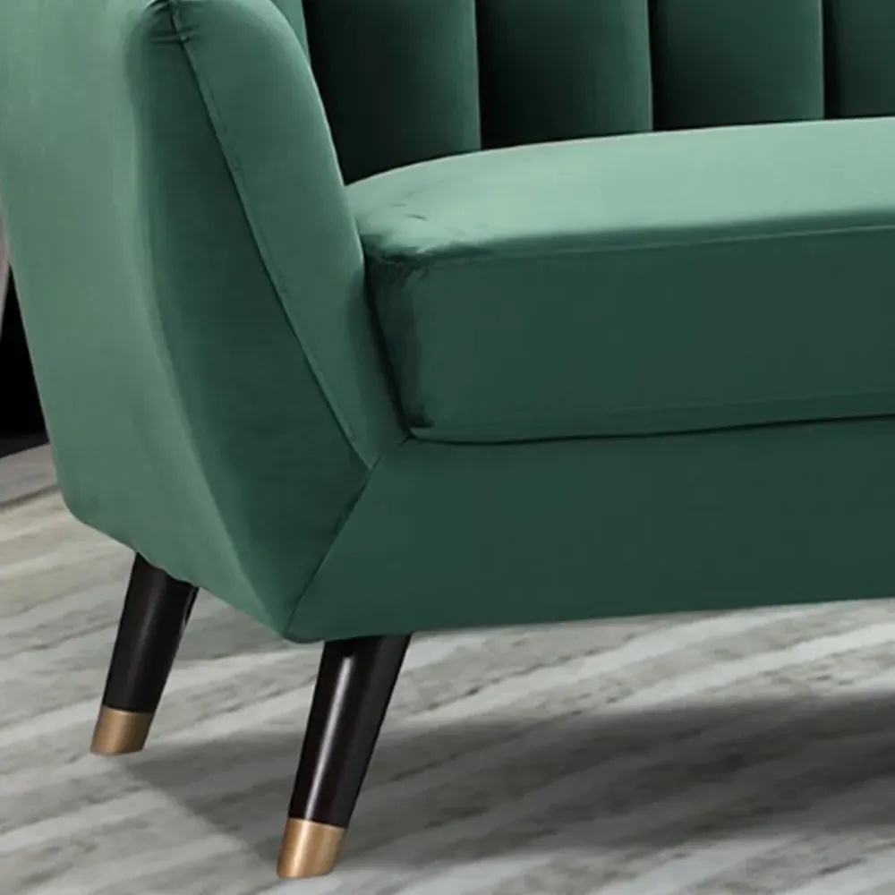 Morgan 3-Seater Sofa - Green, Velvet