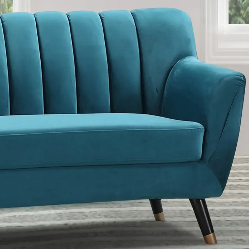 Morgan 3-Seater Sofa - Teal, Velvet