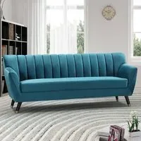 Morgan 3-Seater Sofa - Teal, Velvet