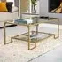Nimbus Single Shelf Rectangular Glass Coffee Table - Clear