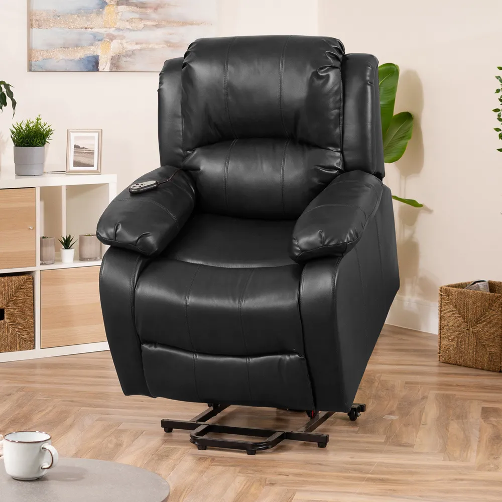 Northfield Dual Motor Riser Recliner Chair with Massage - Black