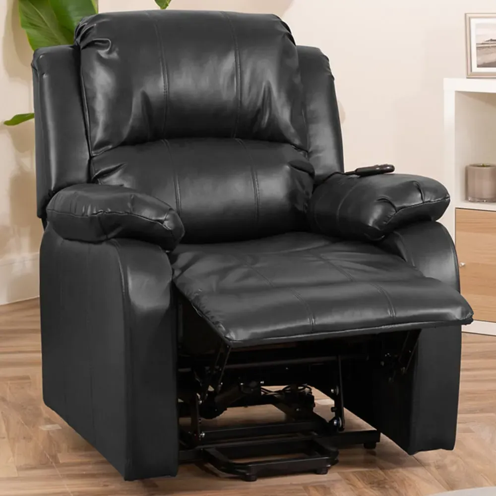 Northfield Dual Motor Riser Recliner Chair with Massage - Black image