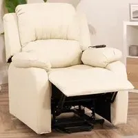 Northfield Dual Motor Riser Recliner Chair with Massage - Cream