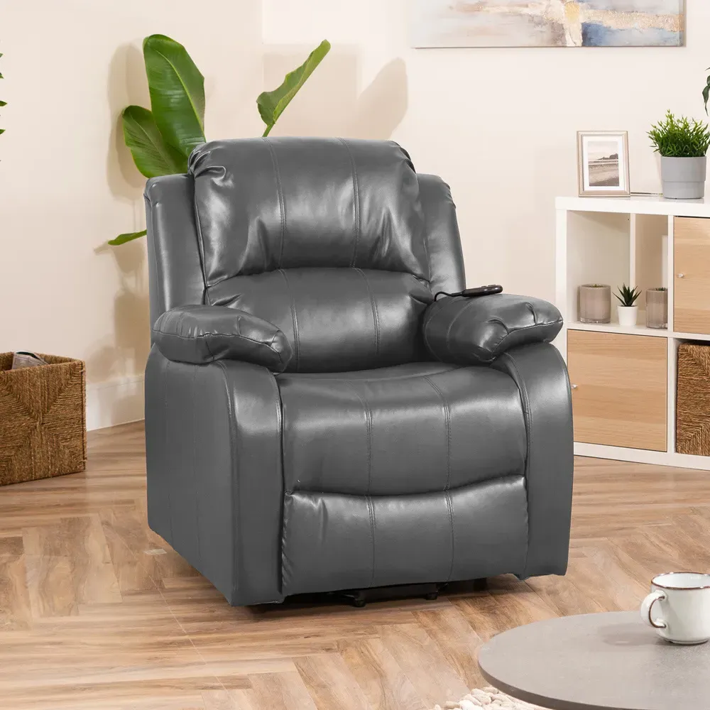 Northfield Dual Motor Riser Recliner Chair with Massage - Grey