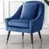 Octavia Accent Chair - Blue, Velvet