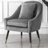 Octavia Accent Chair - Grey, Velvet