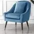 Octavia Accent Chair - Light Blue, Velvet