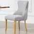 Olivola Set of 2 Dining Chairs - Light Grey, Fabric