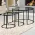 Orbis Glass Nest of Table Set of 3 - Clear