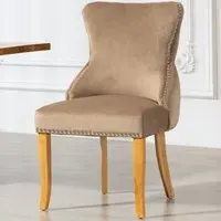 Orvino Set of 2 Dining Chairs - Brown, Velvet
