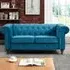 Pelham 2-Seater Chesterfield Sofa - Teal, Velvet