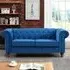 Pelham 2-Seater Sofa - Blue, Velvet
