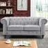 Pelham 2-Seater Sofa - Grey, Velvet