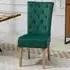 Pienza Set of 2 Dining Chairs - Green, Velvet