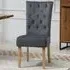 Pienza Set of 2 Dining Chairs - Grey, Velvet