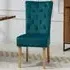 Pienza Set of 2 Dining Chairs - Teal, Velvet